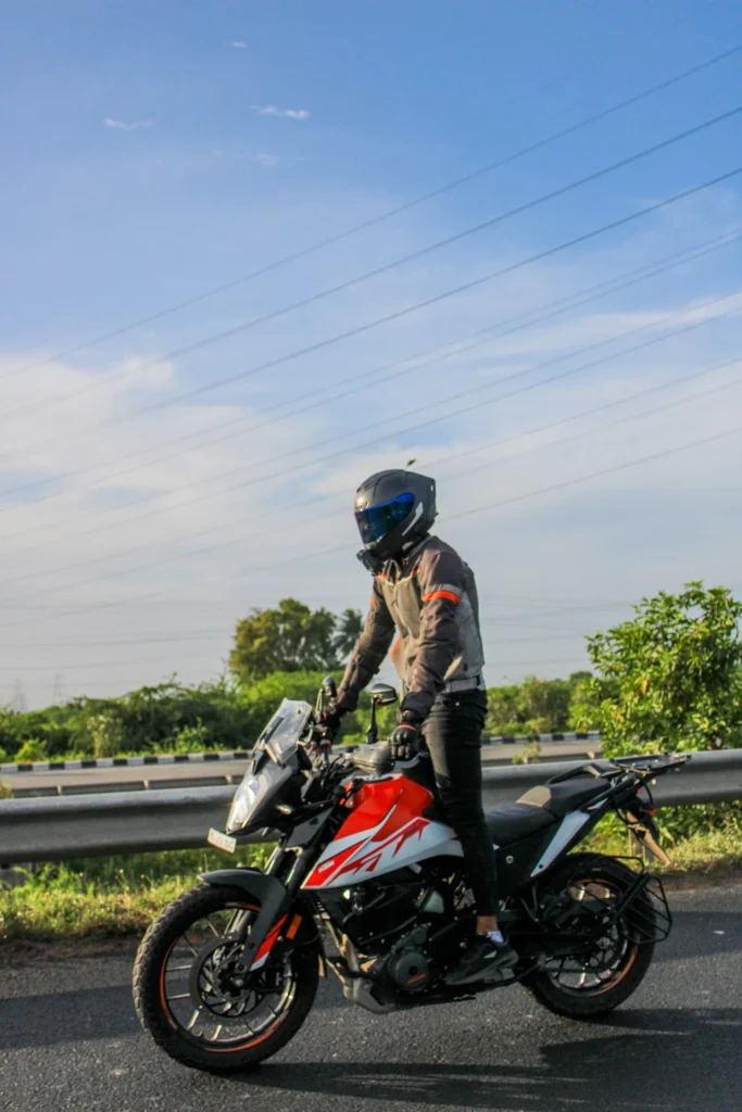 Motorcyclist Saddling