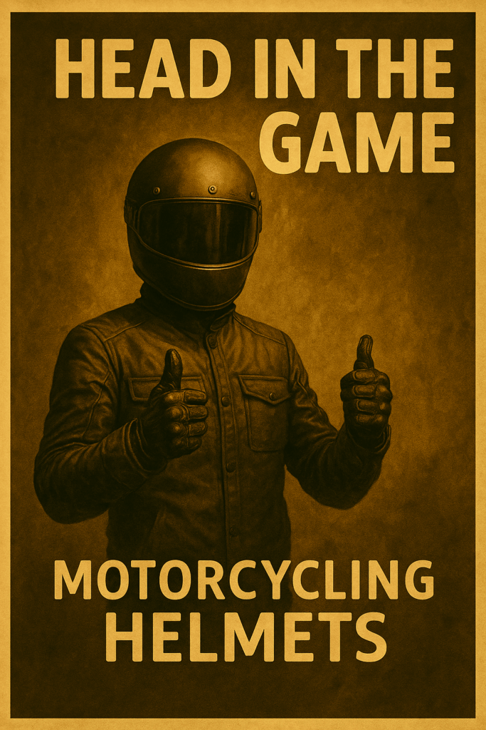 Man in dark jacket with helmet